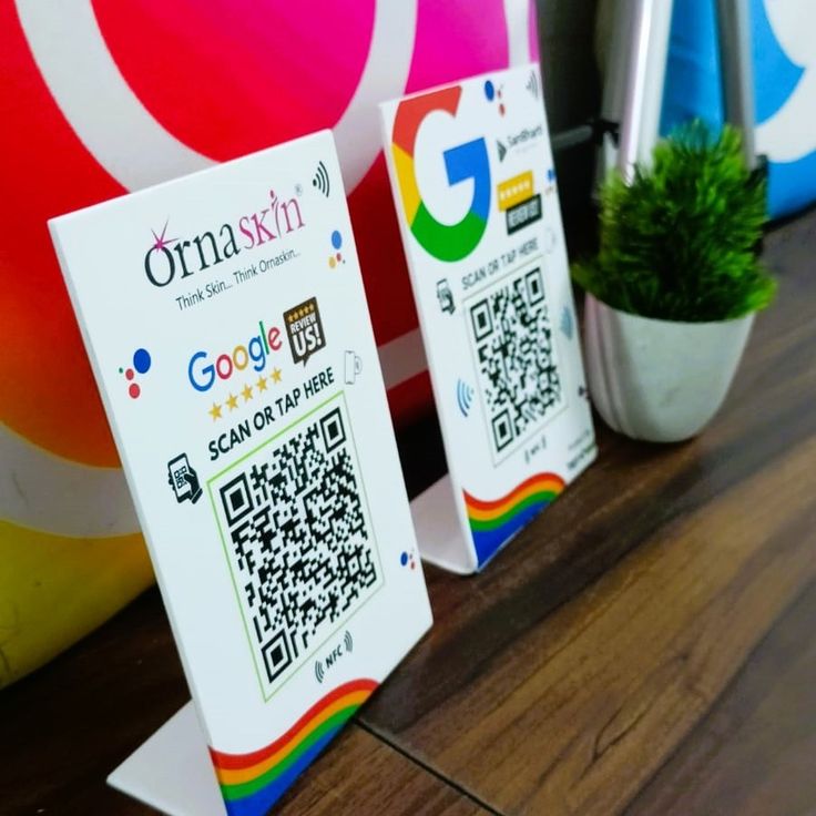 Google review card With stand