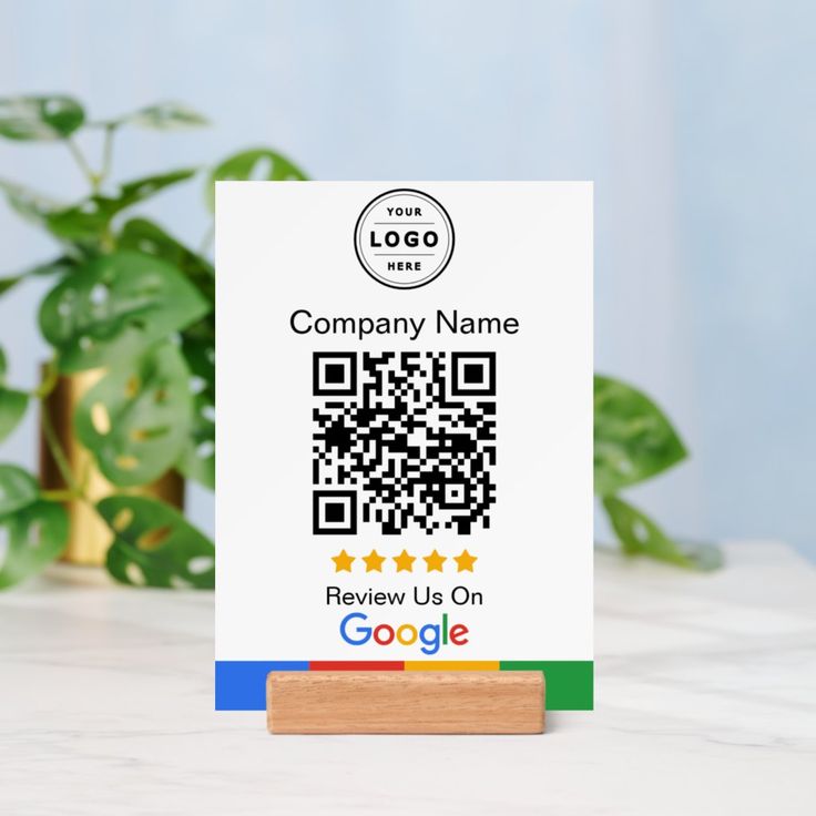 Google review card With stand